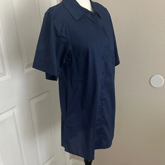 Walter Baker Navy casual Shirt Dress - Picture 2 of 9